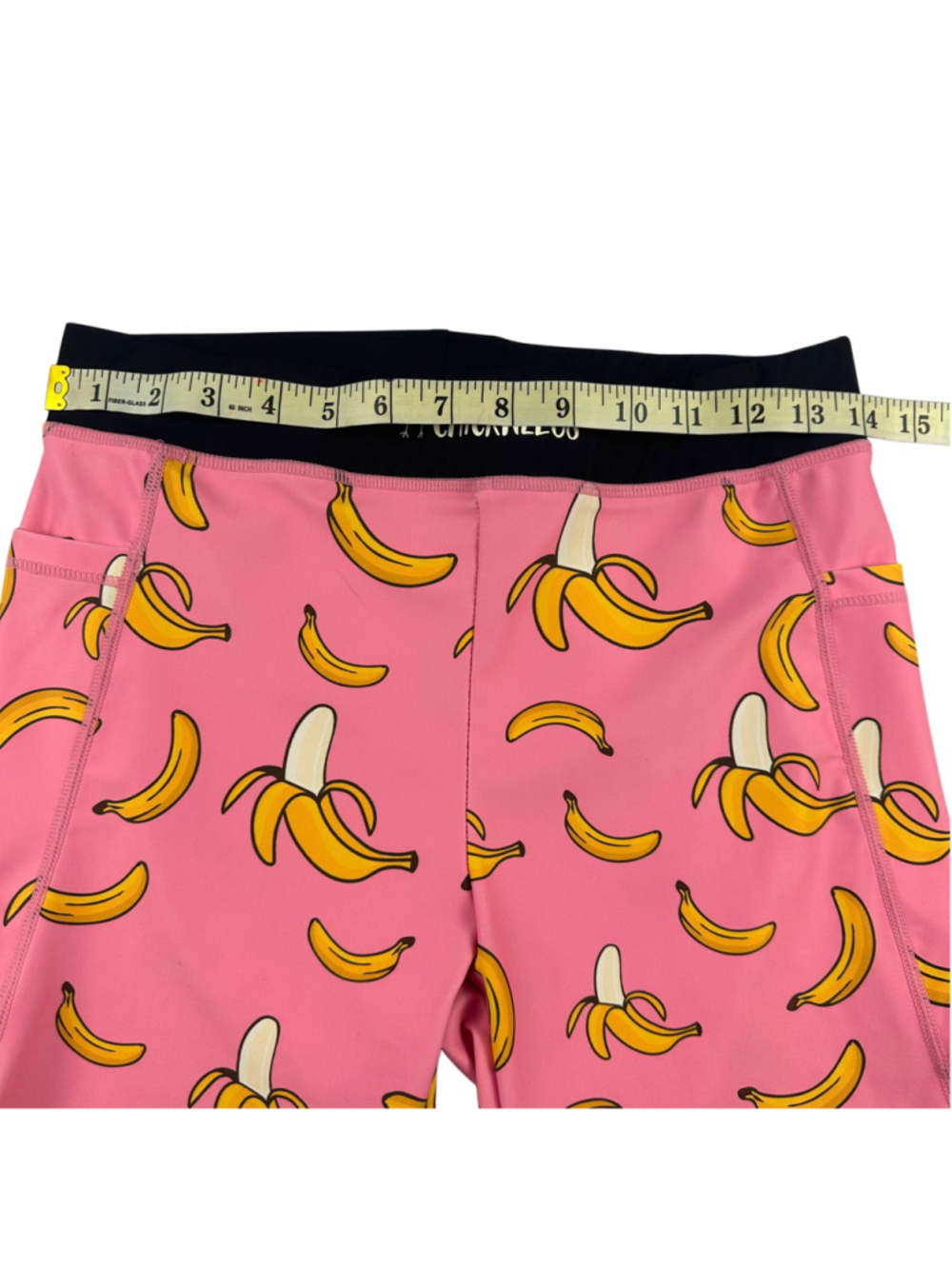 CHICKNLEGS Men's Pink Bananas 8" Half Tights Size Large Running Hiking Shorts - Picture 4 of 9